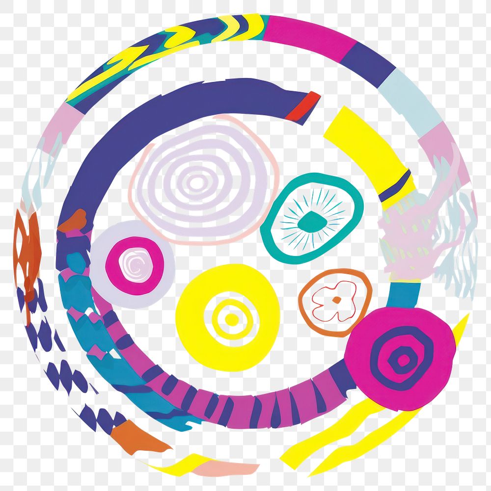 PNG  Circle drawing spiral shape. AI generated Image by rawpixel.