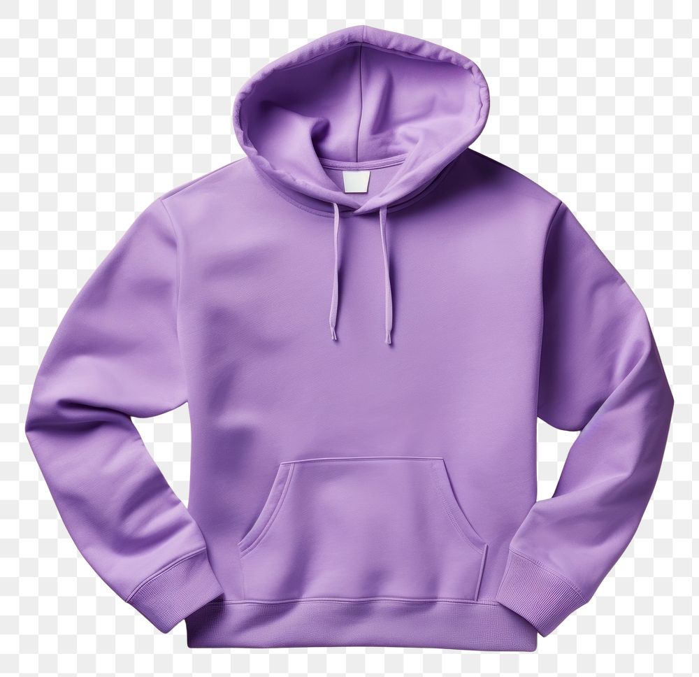 PNG  Hoodie mockup sweatshirt purple coathanger.