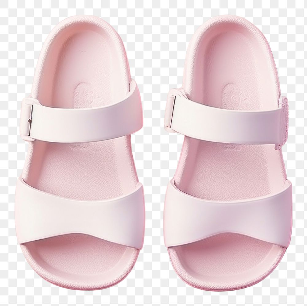 PNG  Kid sandals mockup footwear pink shoe.