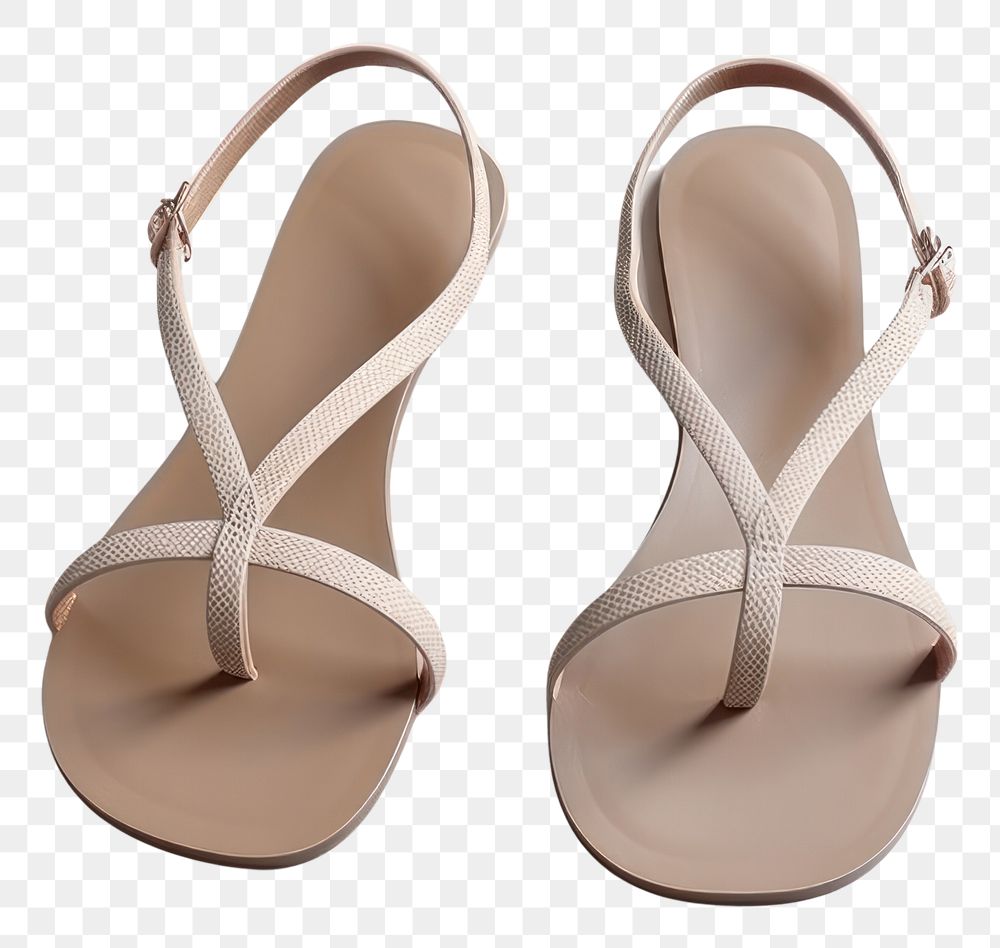 PNG  Sandals mockup footwear shoe flip-flops.