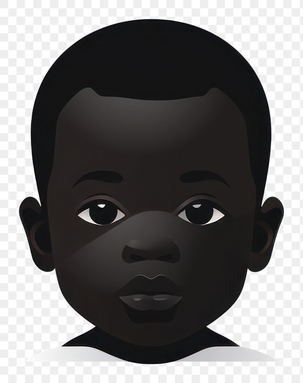 PNG  Black baby boy portrait white background photography.