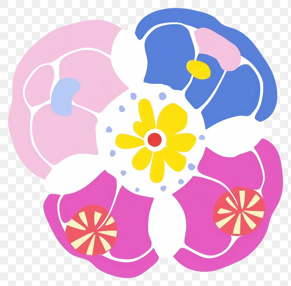 PNG  Flower pattern shape aster. AI generated Image by rawpixel.