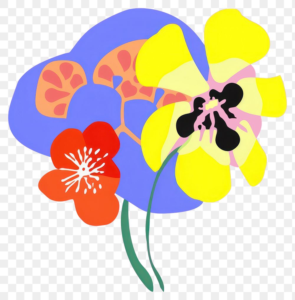 PNG  Flower petal plant creativity. AI generated Image by rawpixel.