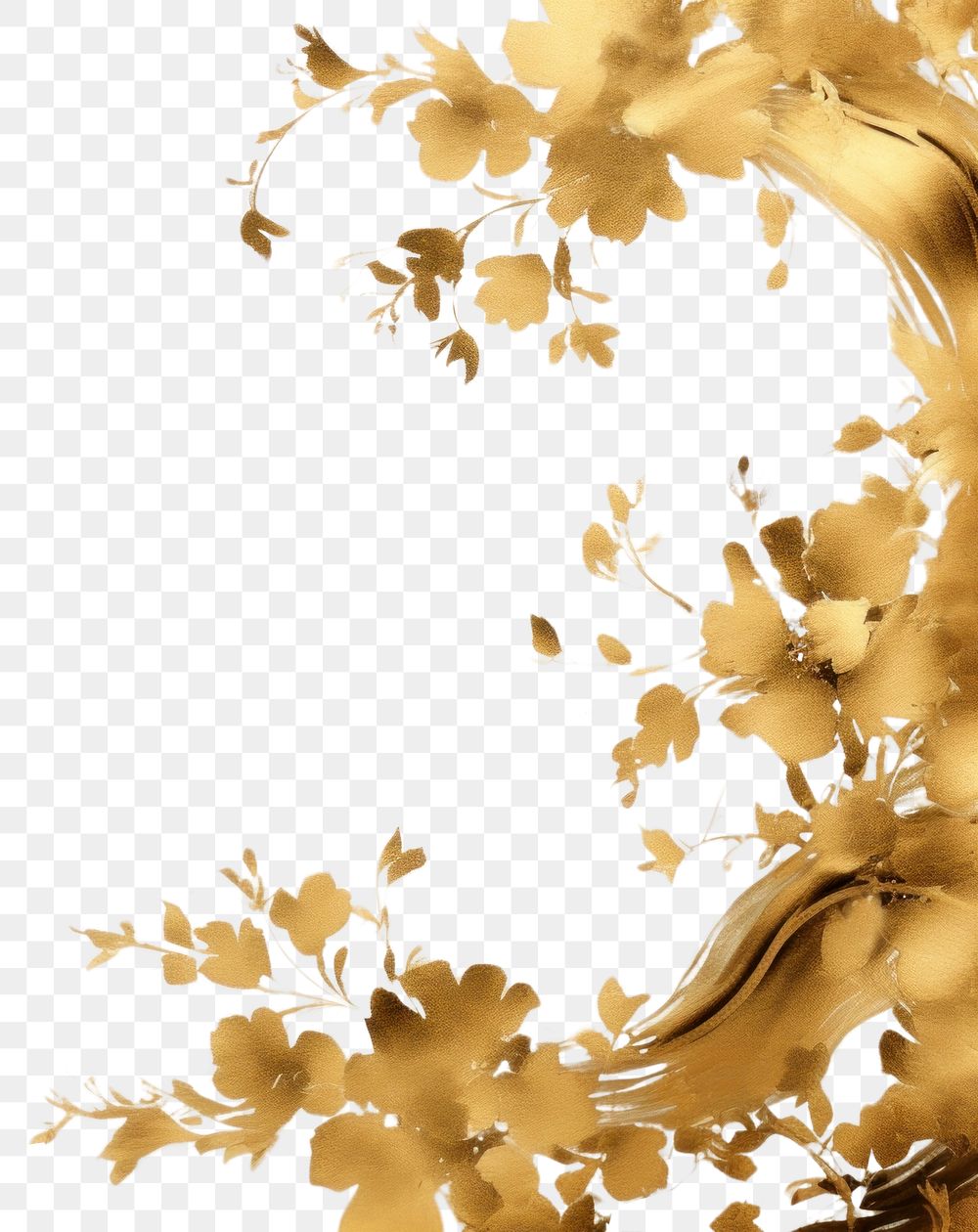 PNG  Floral border backgrounds pattern gold. AI generated Image by rawpixel.