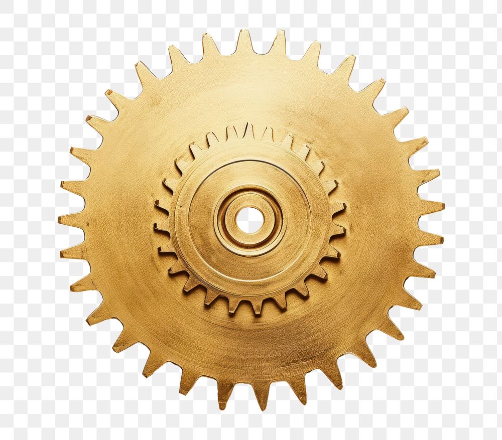 PNG  Gear of engineer gold equipment pattern. AI generated Image by rawpixel.