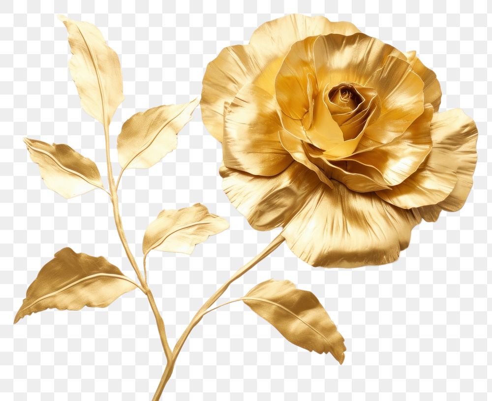 PNG  Rose gold art flower. 