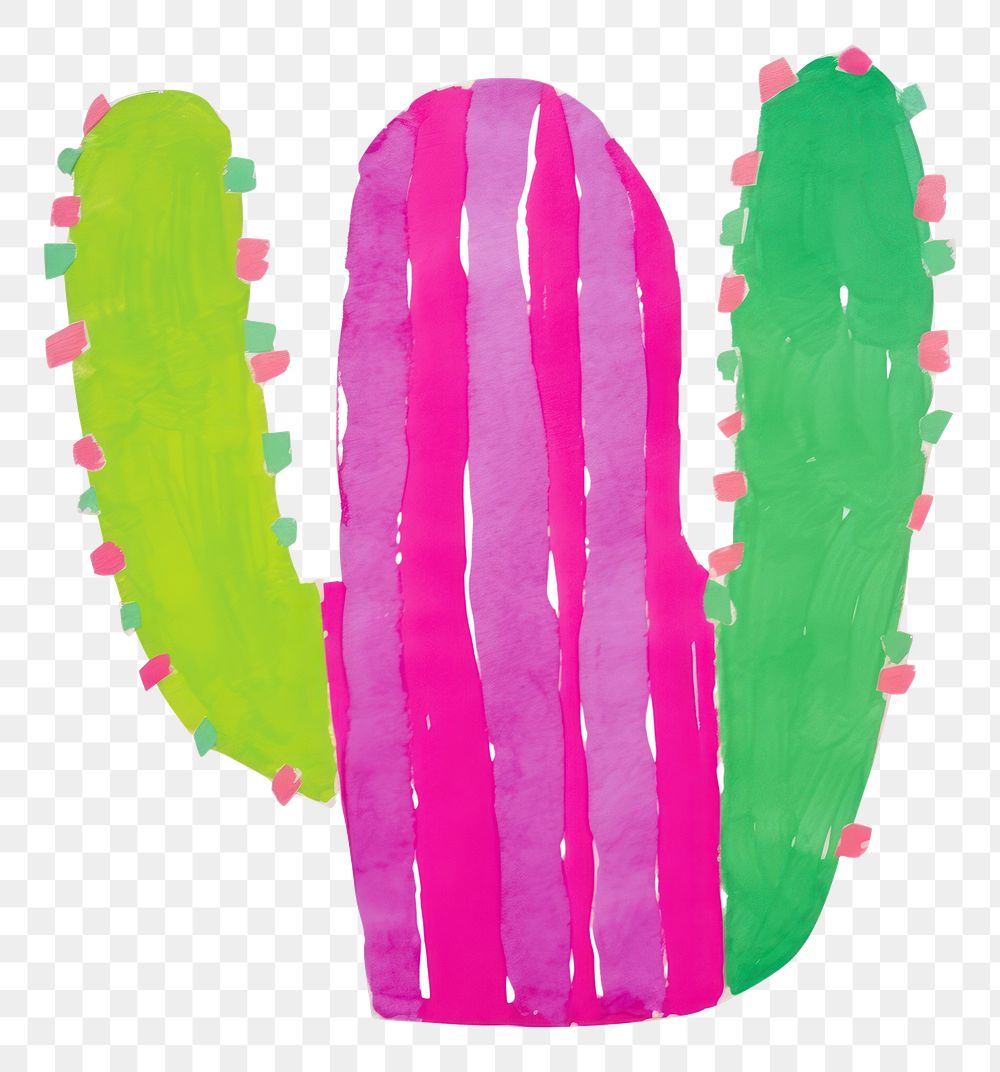 PNG Cactus white background vibrant color creativity. 