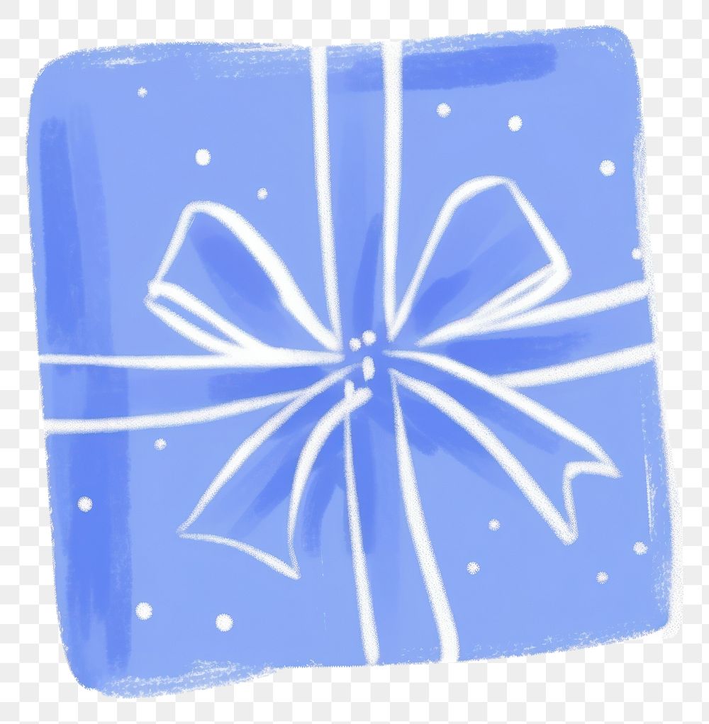 PNG Blue gift white background celebration rectangle. 