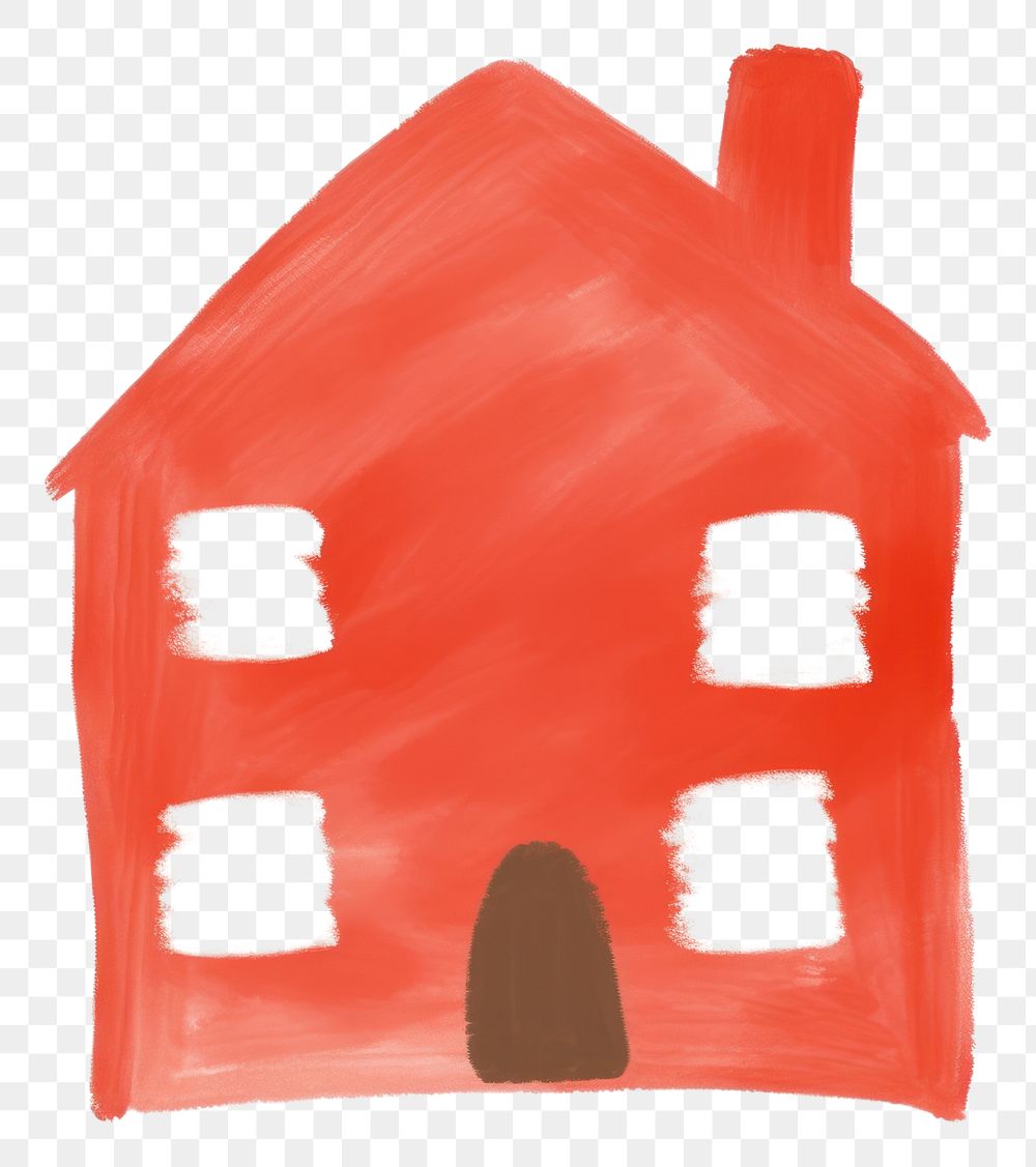 PNG Red house white background architecture playhouse. AI generated Image by rawpixel.