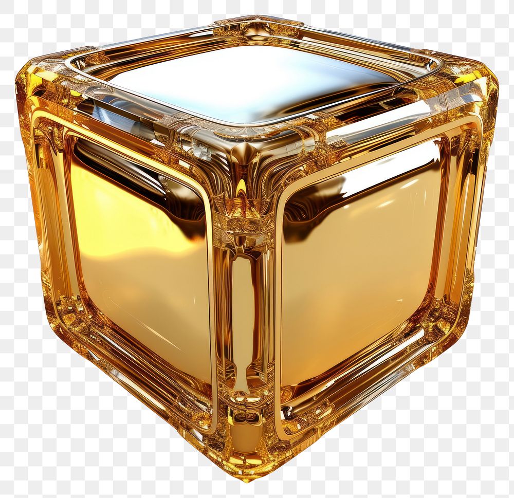 PNG The ancient Cube gold jewelry white background.