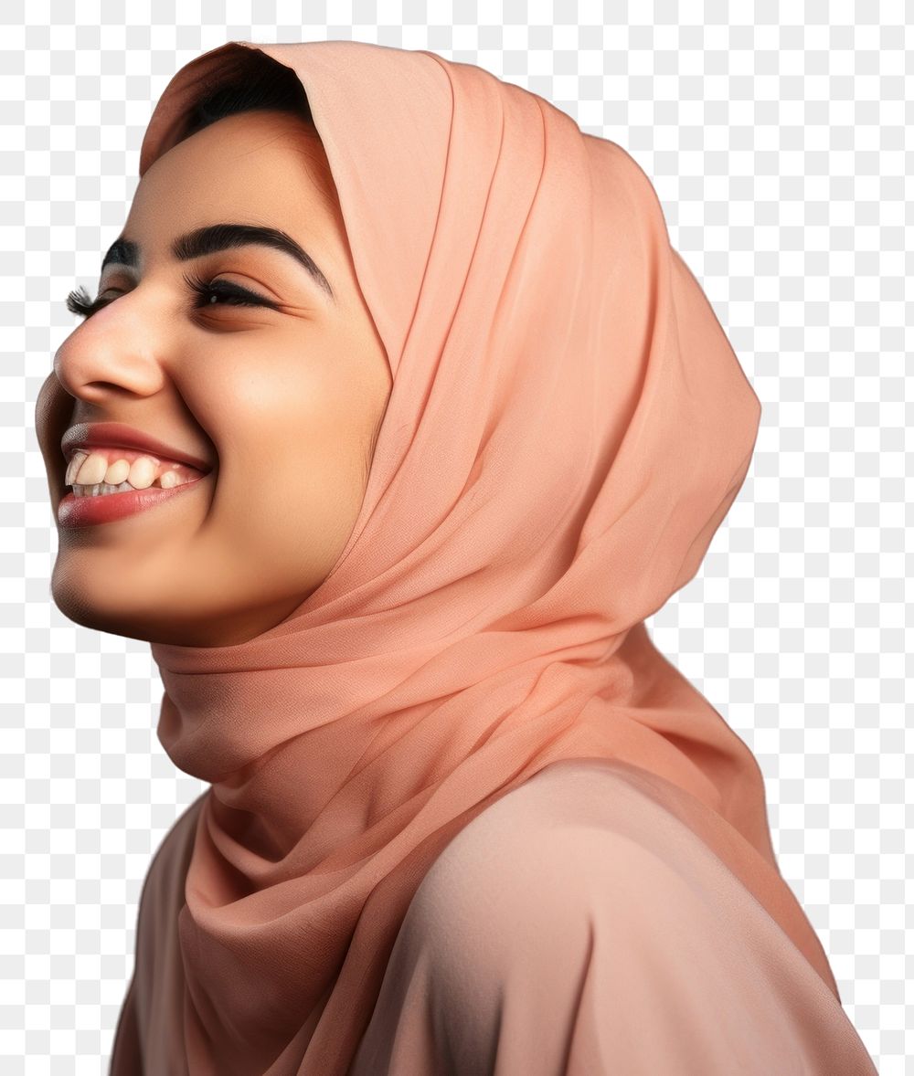 PNG  Happy arab woman laughing adult smile. AI generated Image by rawpixel.