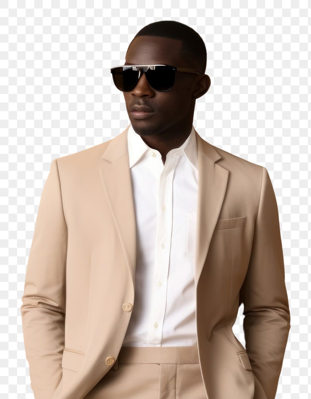PNG  Black male sunglasses portrait adult. AI generated Image by rawpixel.