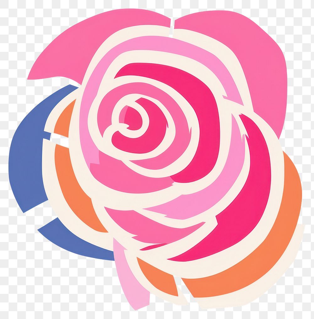 PNG  Rose spiral shape white background. AI generated Image by rawpixel.