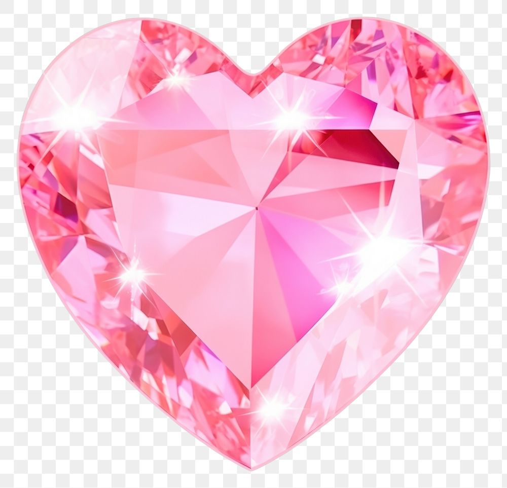 PNG  Pink heart gemstone jewelry diamond