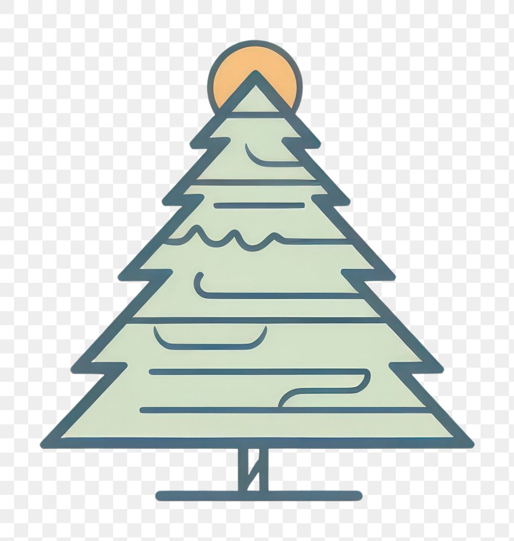 PNG Christmas tree christmas line logo.