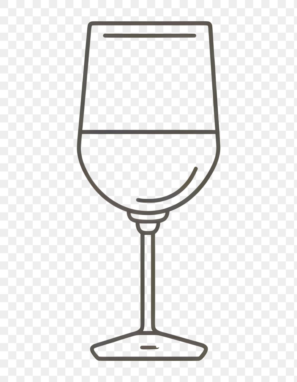 PNG Wine glass drink line transparent.