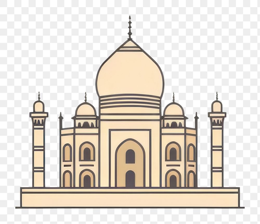 PNG Taj mahal architecture building sketch. AI generated Image by rawpixel.