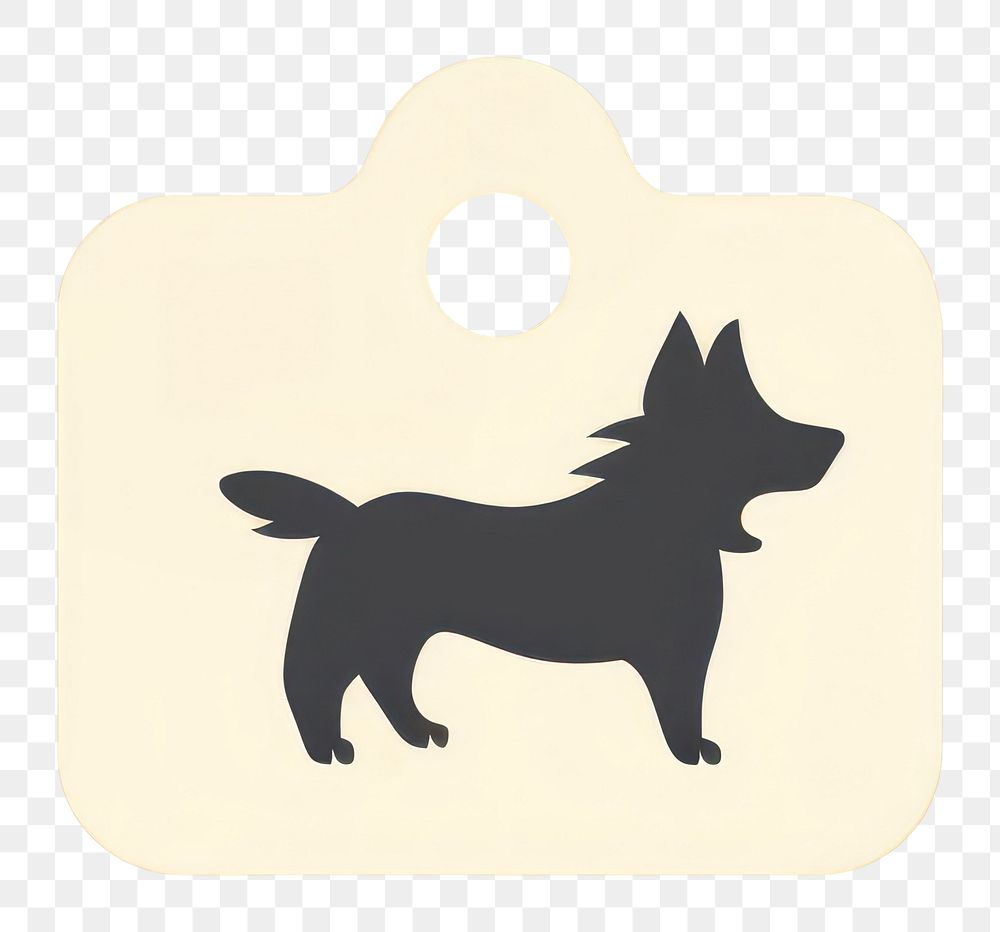 PNG Label dog shape animal mammal logo. AI generated Image by rawpixel.
