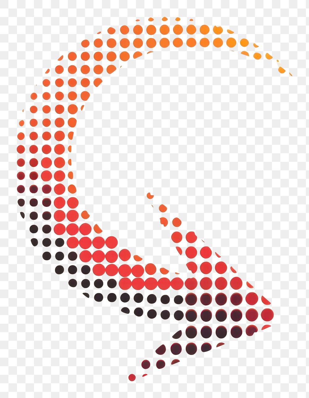 PNG  Dot style with curve shape logo art. AI generated Image by rawpixel.