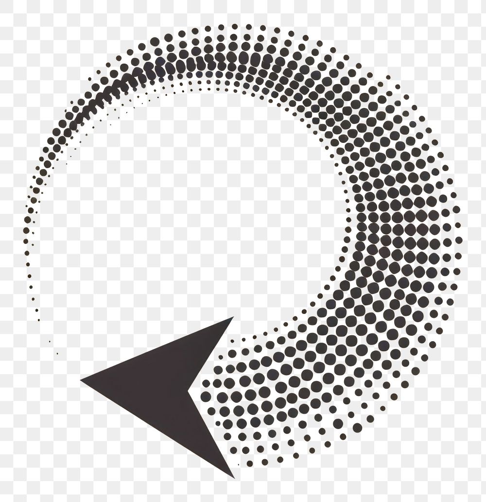 PNG  Dot style with curve shape logo art. AI generated Image by rawpixel.