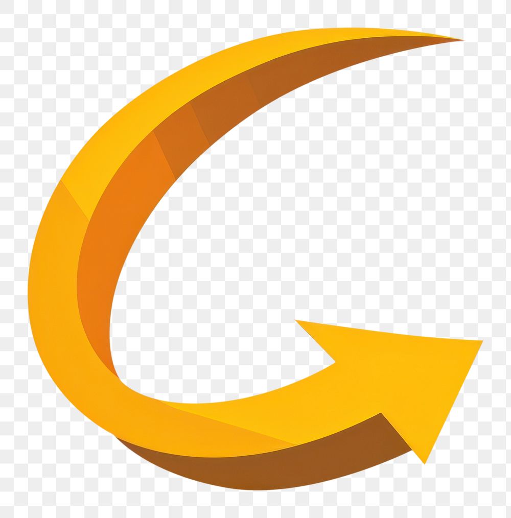 PNG Bold curve symbol yellow shape. 