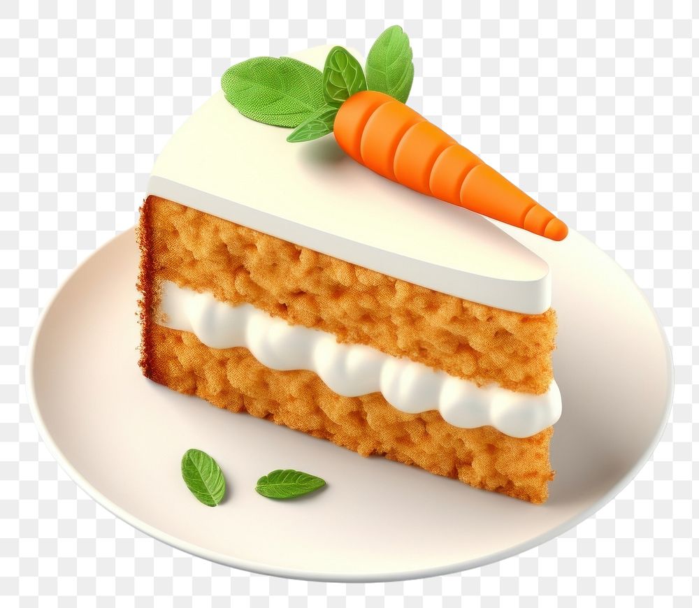 PNG  Carrot cake vegetable dessert plate.