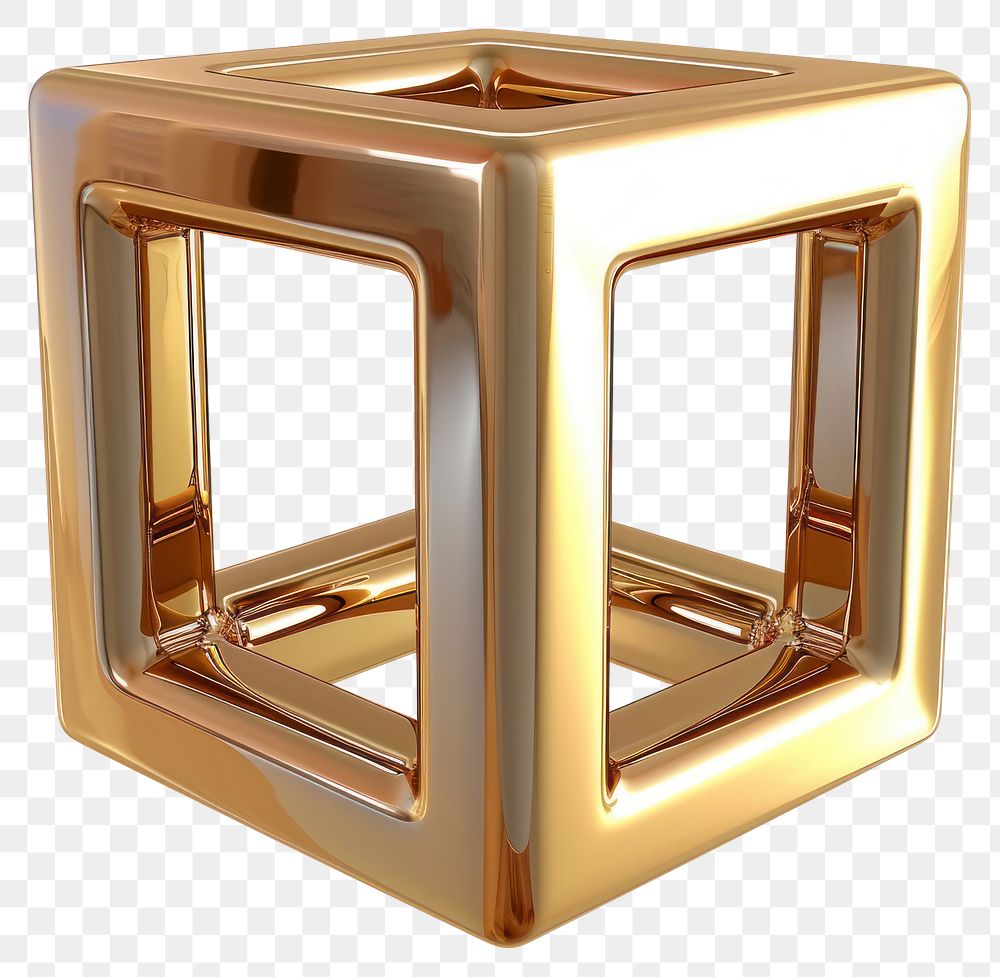 PNG The ancient Cube gold white background accessories.