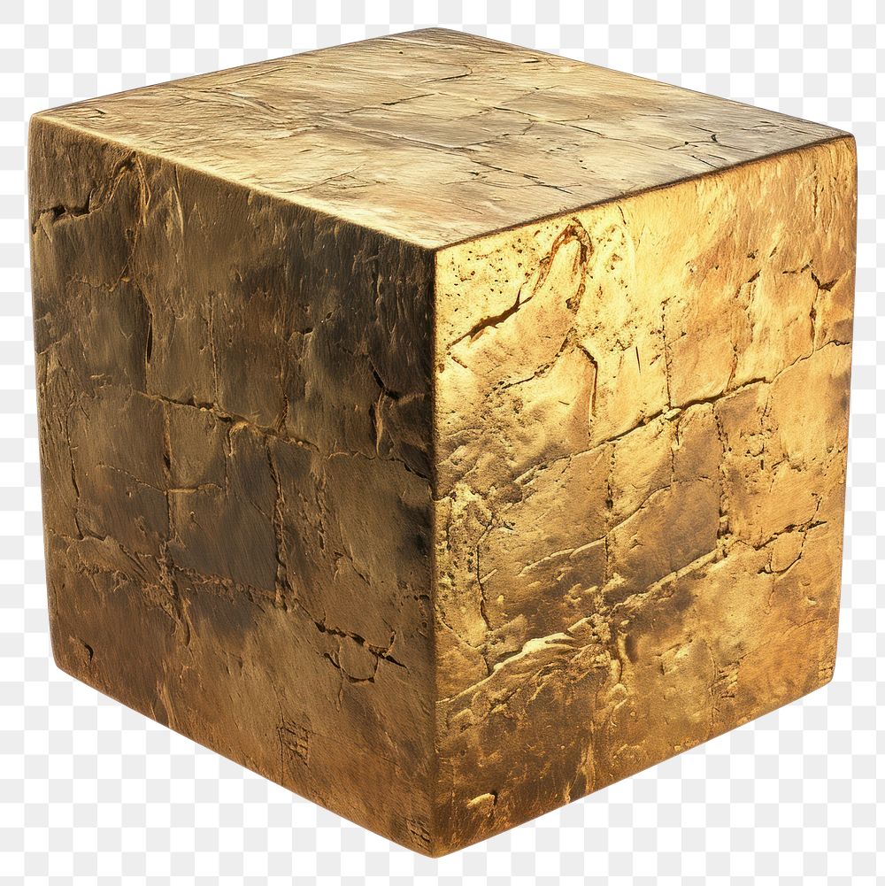 PNG The ancient Cube furniture gold white background.