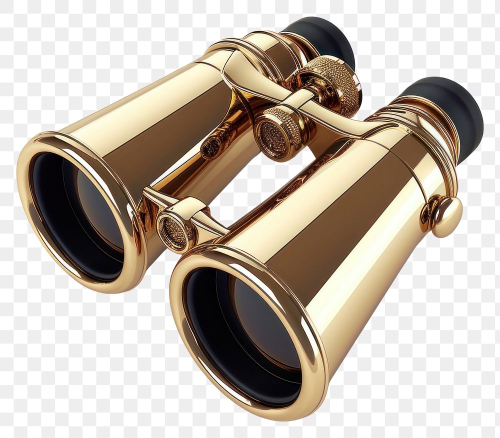 PNG A binoculars gold white background accessories.