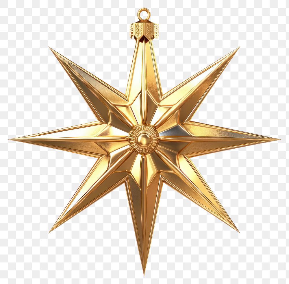 PNG A Christmas star gold christmas white background.