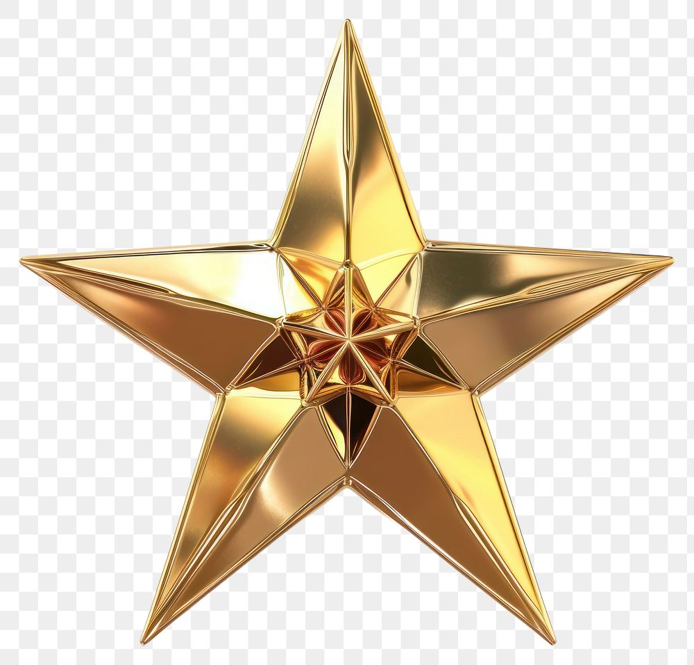 PNG A Christmas star gold christmas symbol.