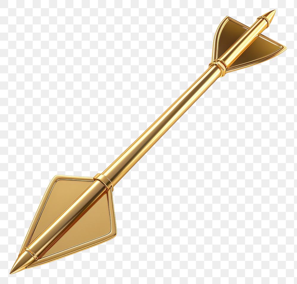 PNG Arrow gold white background weaponry.