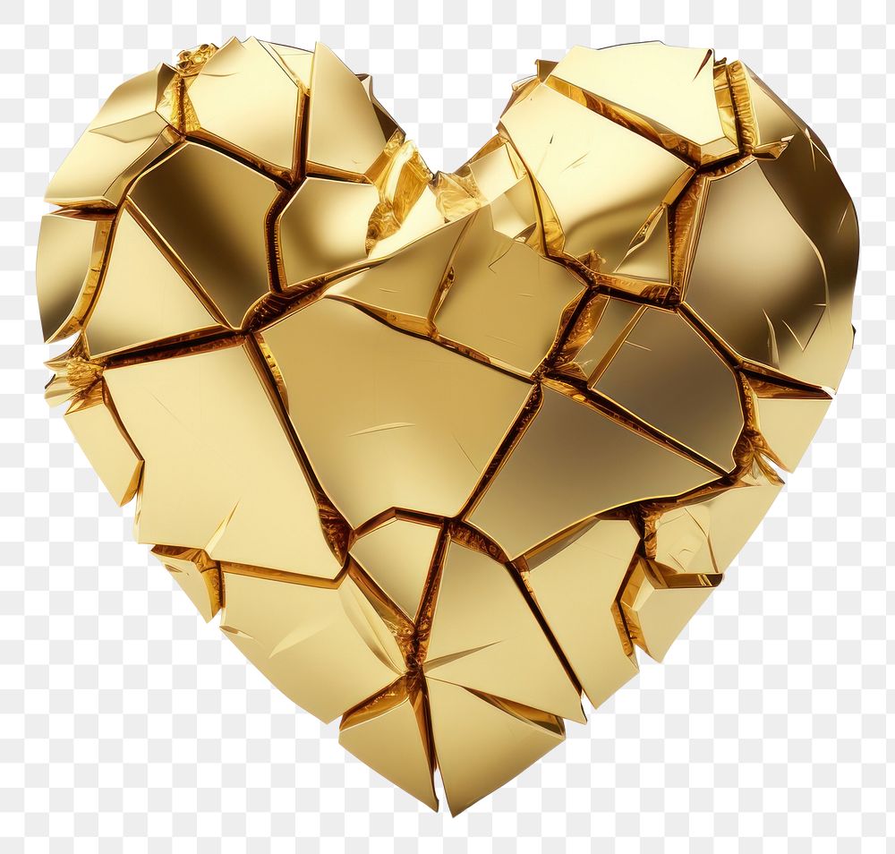 PNG Broken Heart shape heart gold jewelry.
