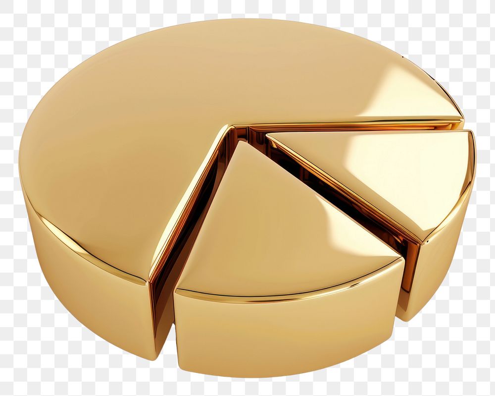 PNG Pie chart icon gold jewelry shiny.