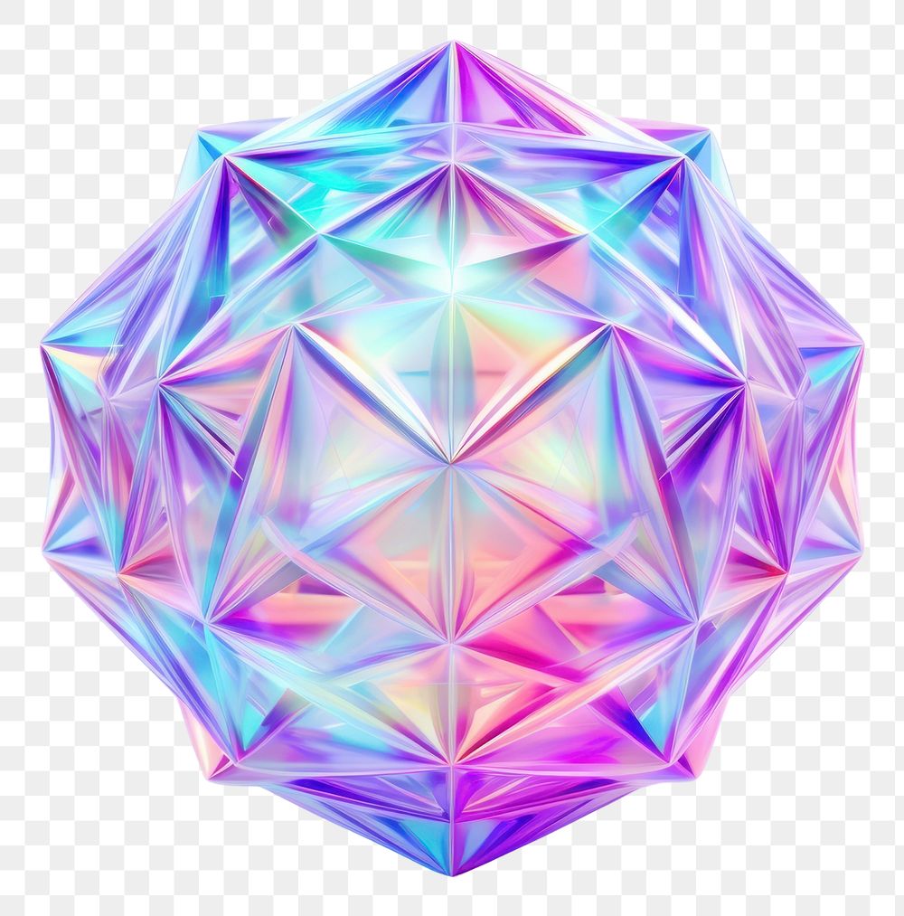 PNG  Geometric jewelry sphere purple.