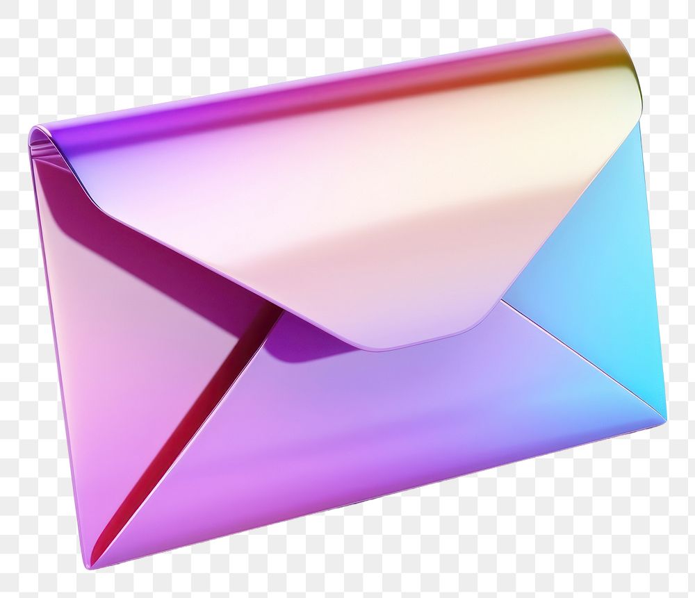 PNG  Mail icon iridescent shape white background letterbox.