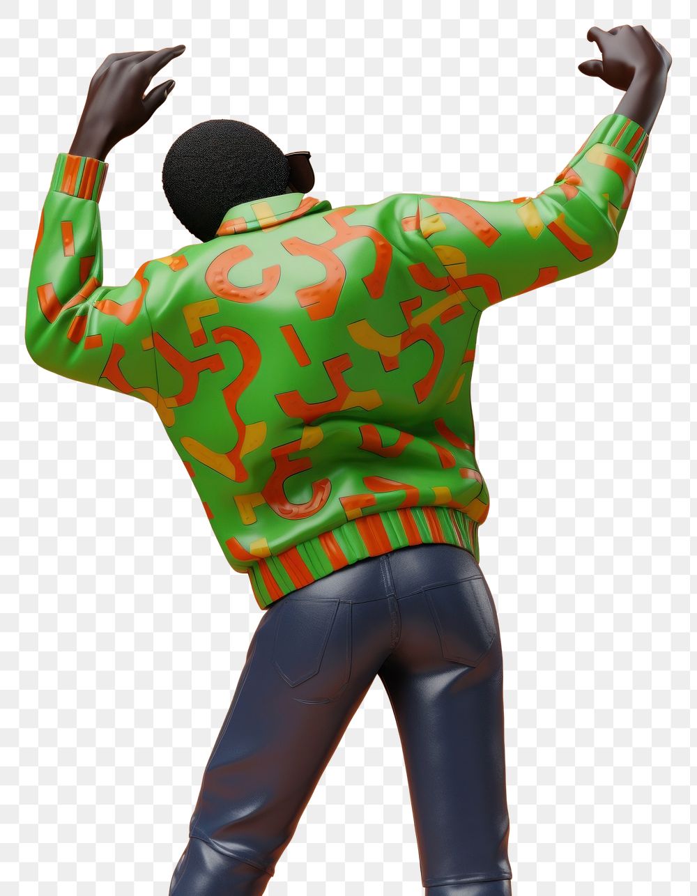 PNG  The Darkskin male raised his arms in the air in celebration adult recreation standing. AI generated Image by rawpixel.
