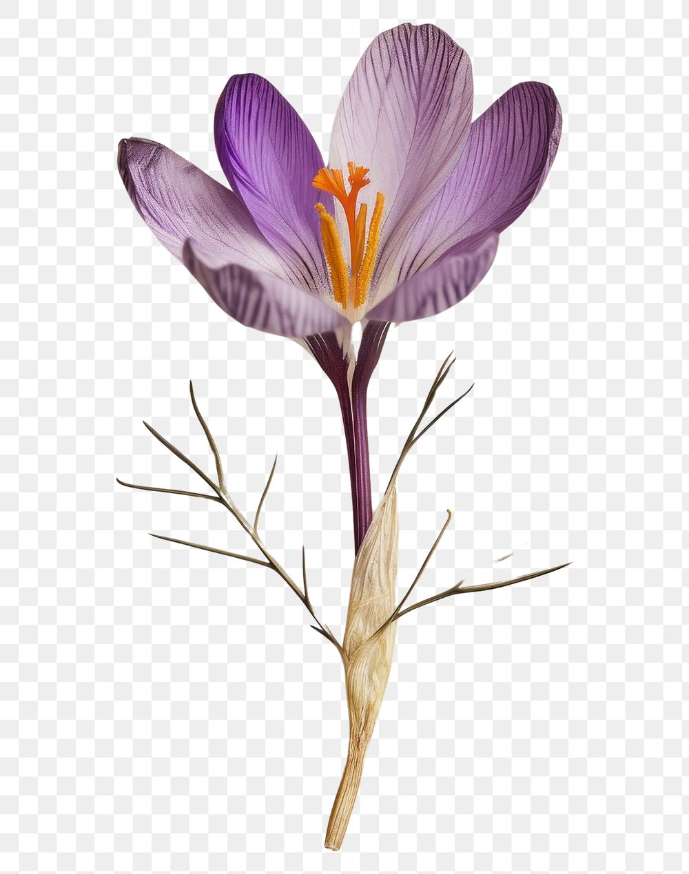 PNG Real Pressed a Crocus flower crocus blossom.
