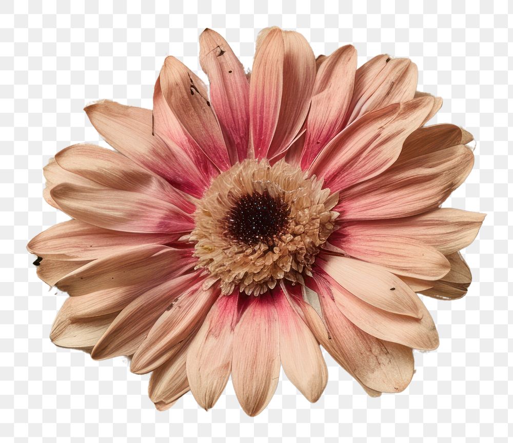 PNG Real Pressed a Gerbera flower plant daisy.