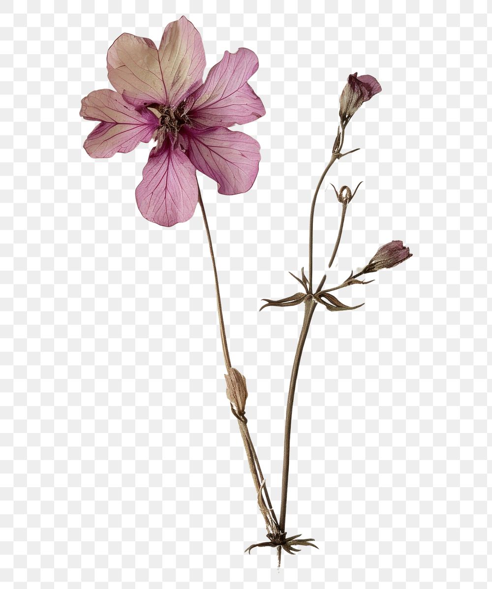 PNG Real Pressed a Pink flower petal plant paper.