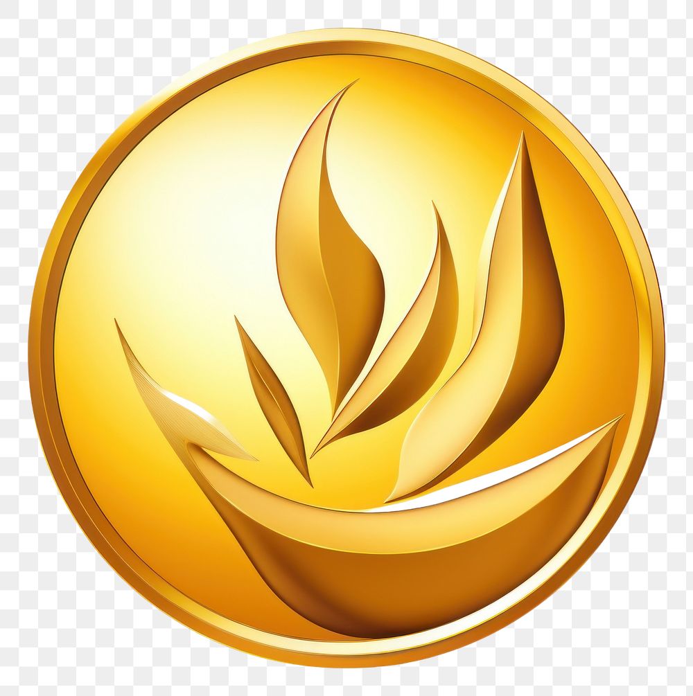 PNG Gold crpytocurrency coin white background circle wealth.