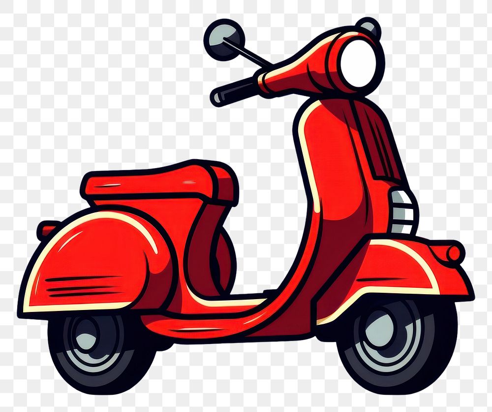 PNG Scooter motorcycle vehicle white background.
