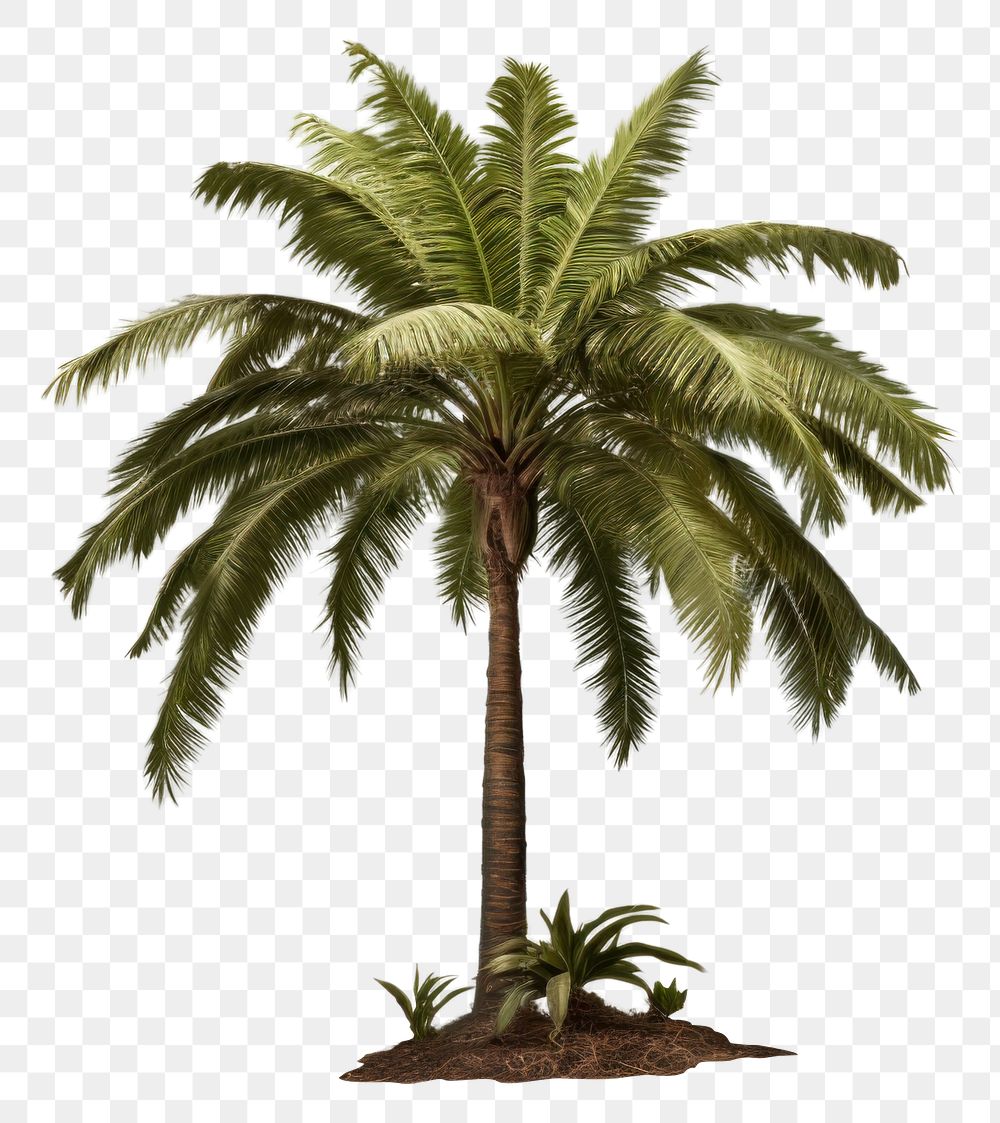 PNG Young palm tree plant white background tranquility.