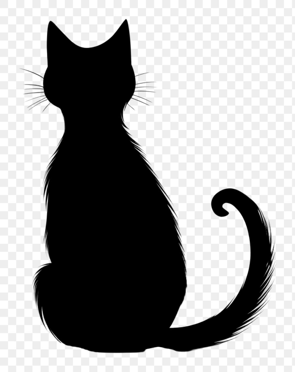 PNG  Cat border silhouette animal mammal.