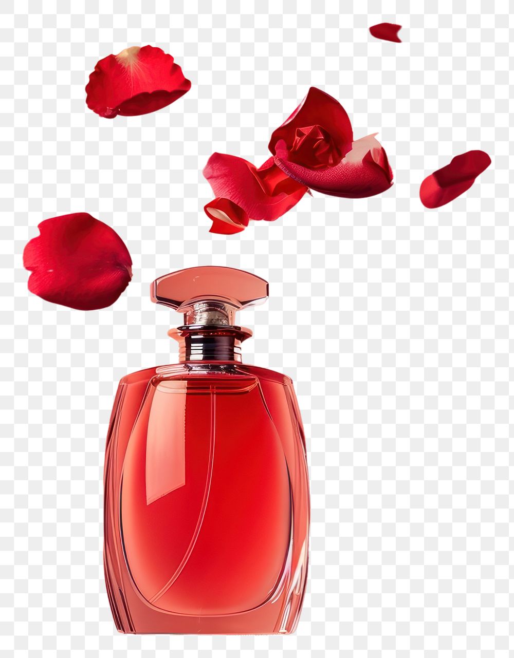 PNG Perfume glasses bottle mockup petal cosmetics plant.
