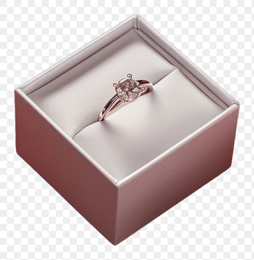 PNG Box packaging mockup ring jewelry diamond.