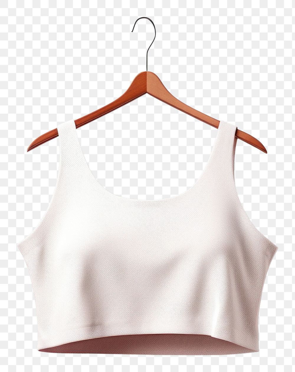 PNG  Crop top coathanger brassiere clothing. AI generated Image by rawpixel.