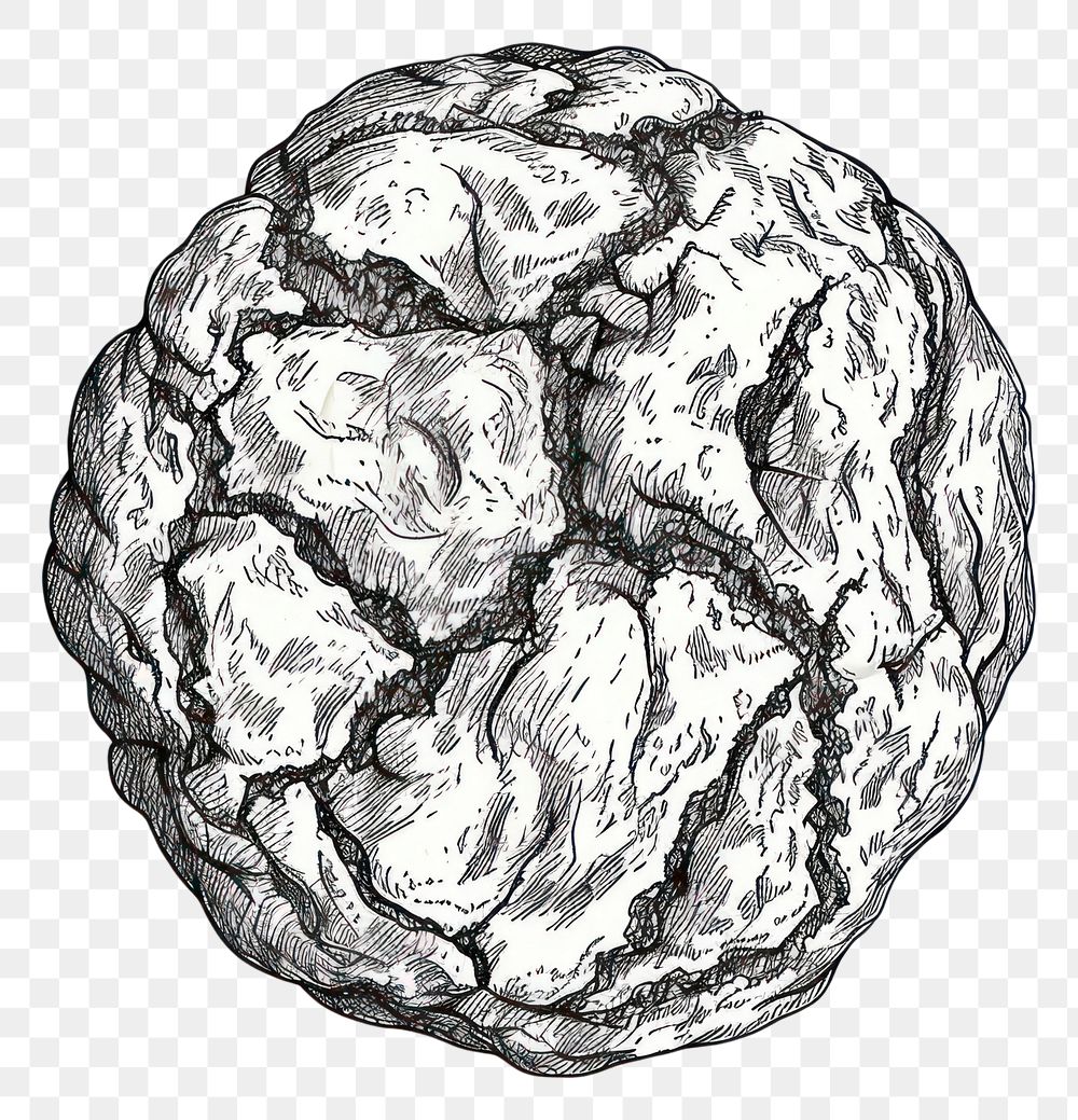 PNG Crinkle cookie jewelry drawing sphere.