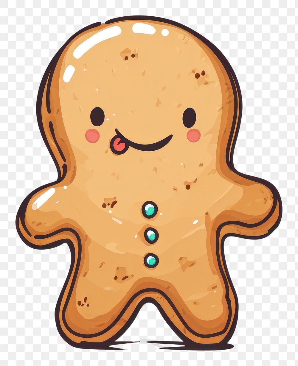 PNG Cutout cookie gingerbread food anthropomorphic.