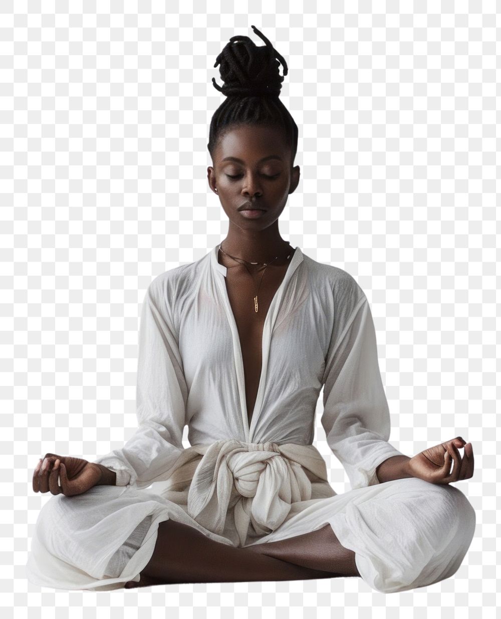 PNG  Meditation sitting sports adult.